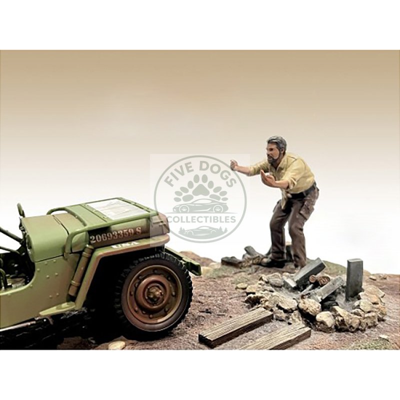 "4x4 mechanic" figure 6 for 1/18 scale models by american diorama