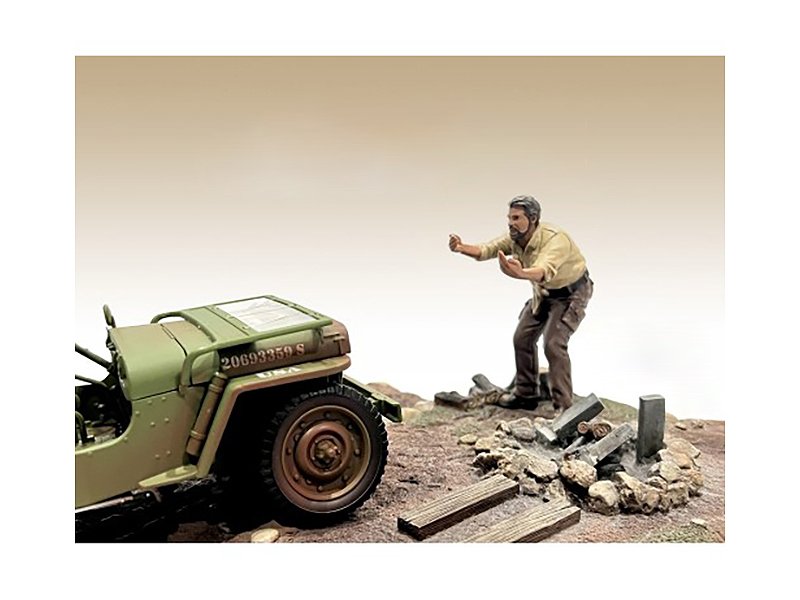 "4x4 mechanic" figure 6 for 1/18 scale models by american diorama "4x4 mechanic" figure 6 for 1/18 scale models by american diorama