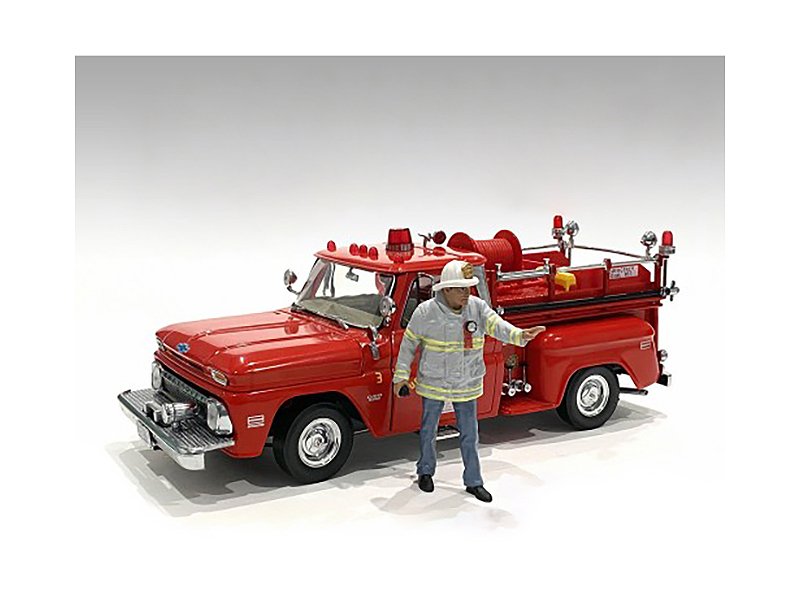 "firefighters" fire captain figure for 1/18 scale models by american diorama "firefighters" fire captain figure for 1/18 scale models by american diorama