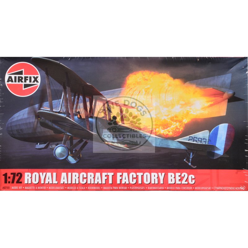level 2 model kit royal aircraft factory be2c aircraft with 2 scheme options 1/72 scale plastic model kit by airfix