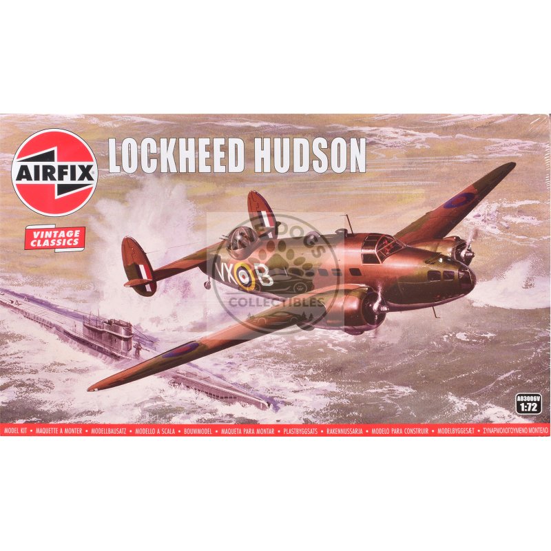 level 2 model kit lockheed hudson light bomber aircraft 1/72 plastic model kit by airfix