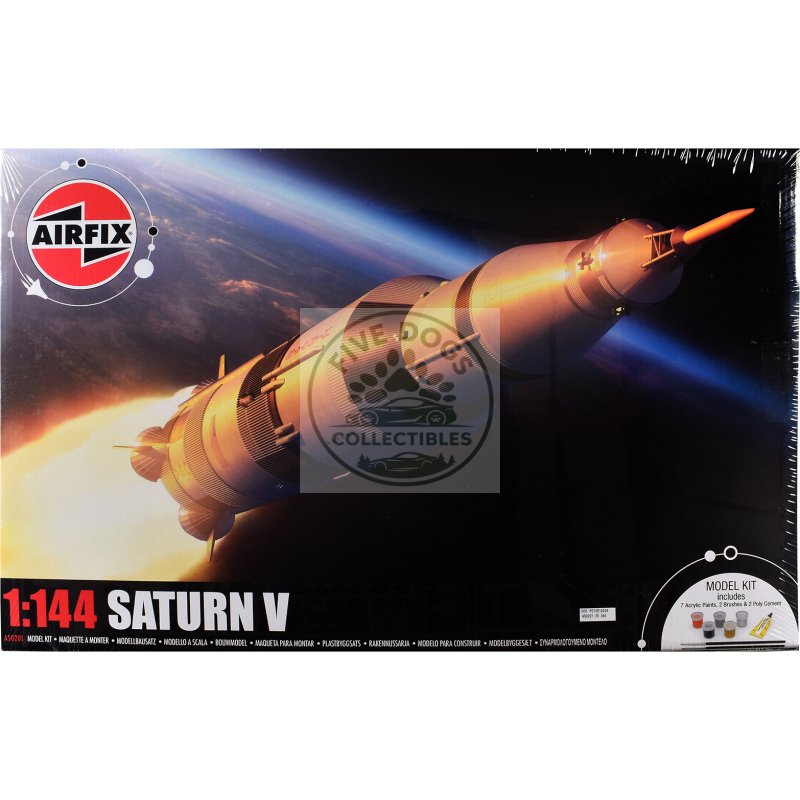 level 3 model kit nasa saturn v rocket gift set 1/144 plastic model kit by airfix