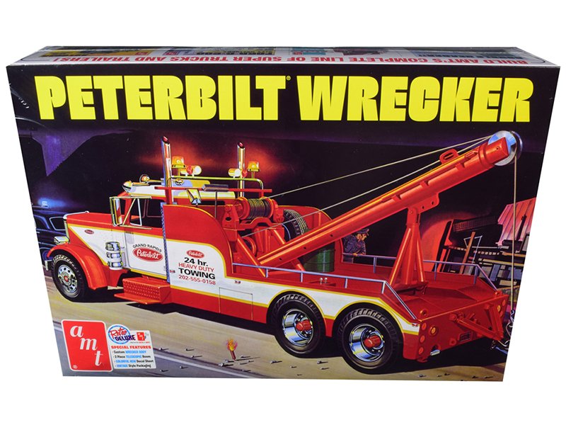 skill 3 model kit peterbilt wrecker tow truck 1/25 scale model by amt skill 3 model kit peterbilt wrecker tow truck 1/25 scale model by amt