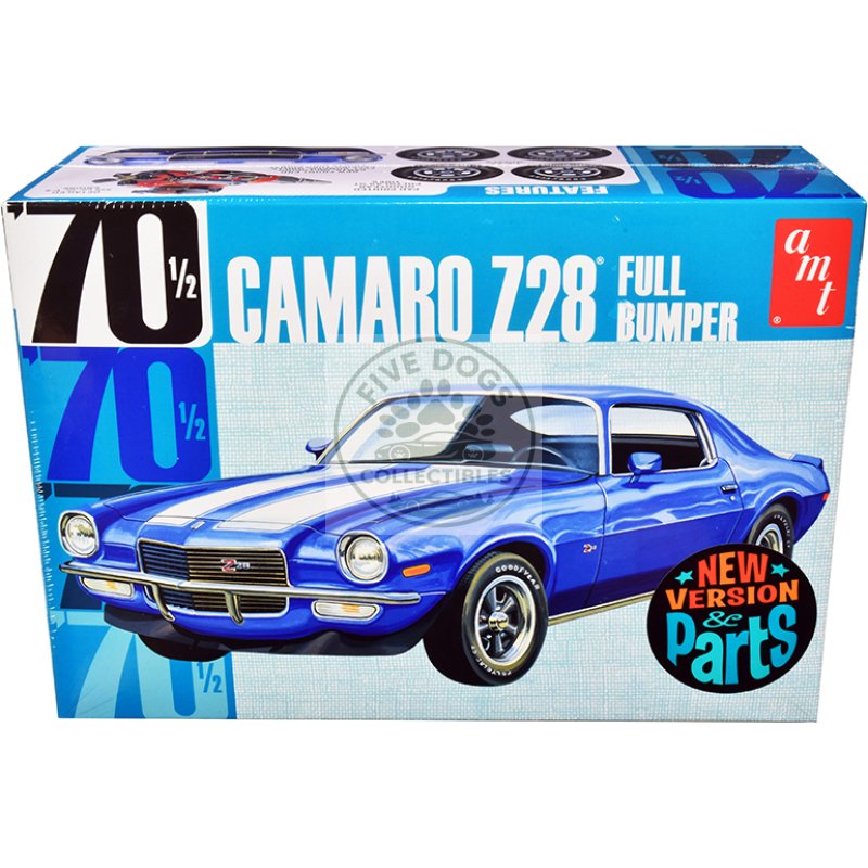skill 2 model kit 1970 1/2 chevrolet camaro z28 "full bumper" 1/25 scale model by amt