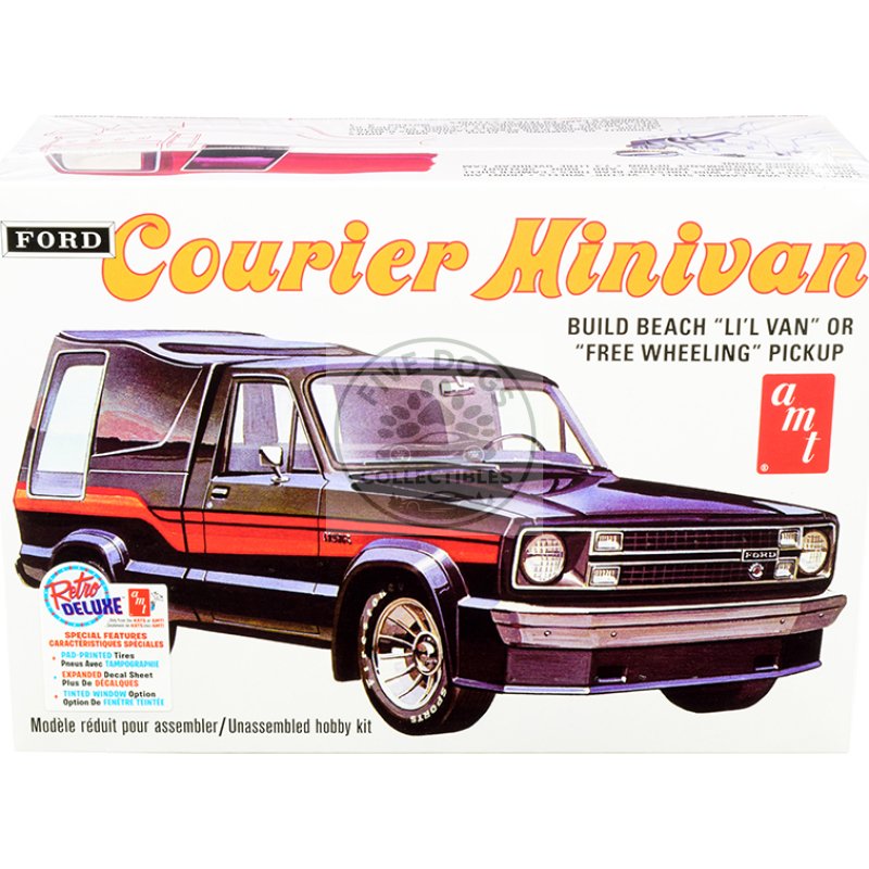 skill 2 model kit 1978 ford courier minivan 2 in 1 kit 1/25 scale model by amt