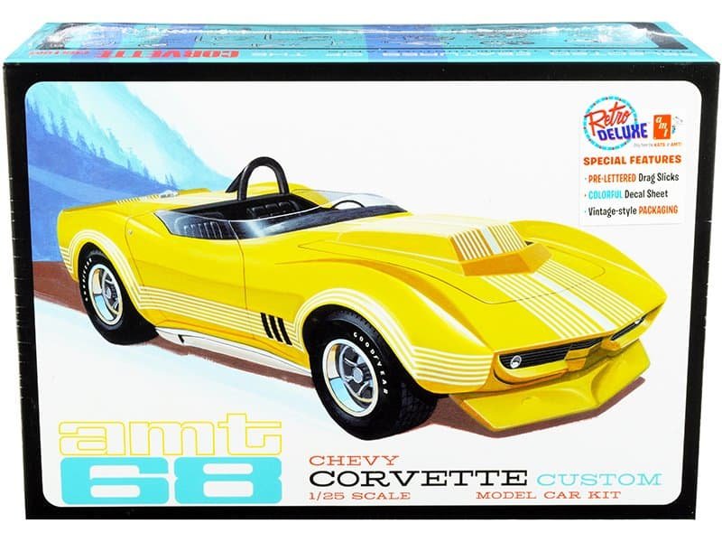 Chevy Corvette Custom 1/8 Scale Model Car Kit Vintage Chevy Corvette model car kit for collectors and enthusiasts.