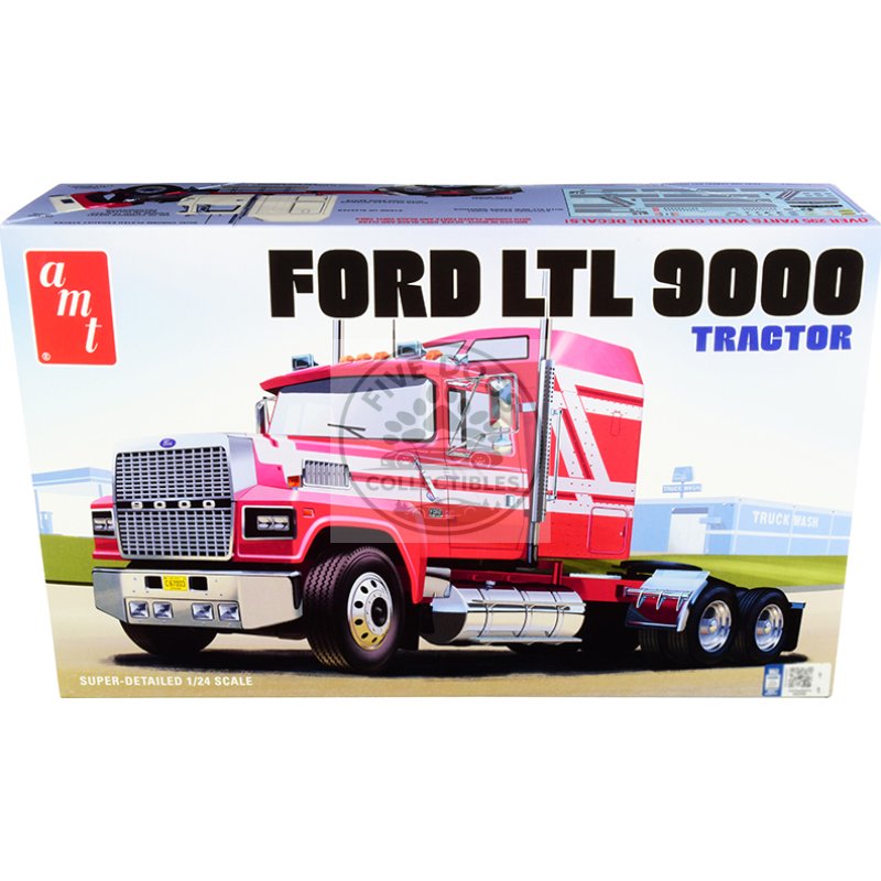 skill 3 model kit ford ltl 9000 semi tractor 1/24 scale model by amt