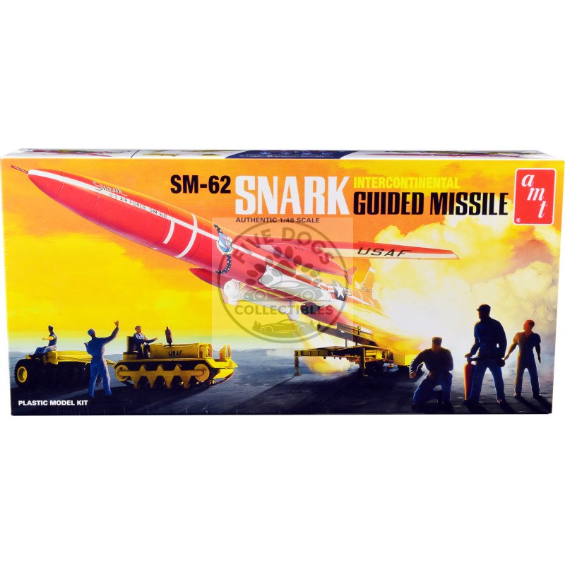 skill 2 model kit northrop sm 62 snark intercontinental guided missile 1/48 scale model by amt