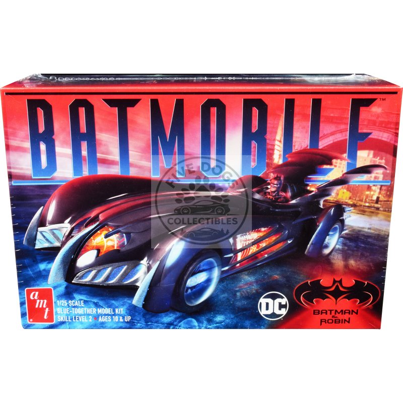 skill 2 model kit batmobile "batman & robin" (1997) movie 1/25 scale model by amt