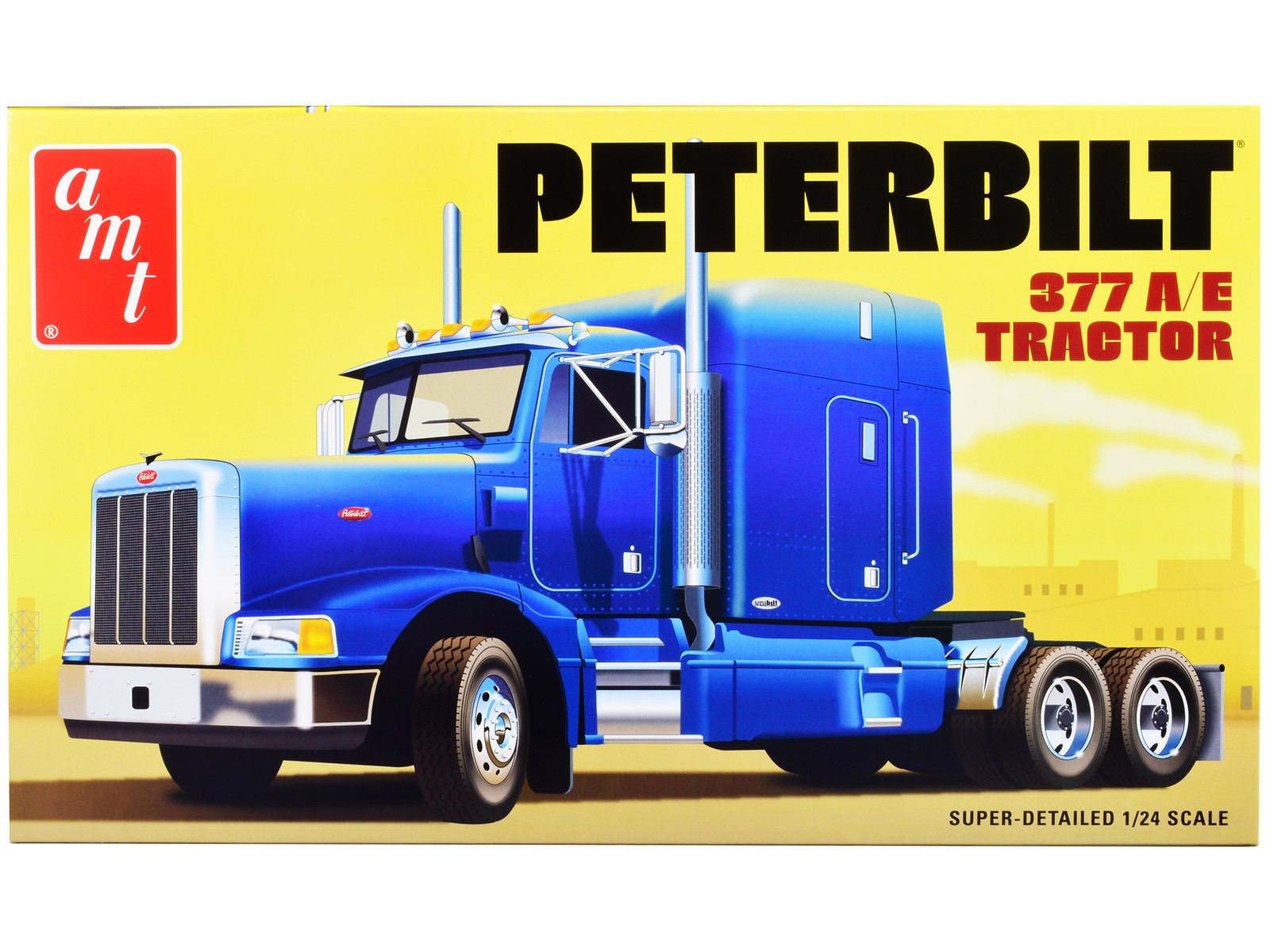 skill 3 model kit peterbilt 377 a/e truck tractor 1/24 scale model by amt skill 3 model kit peterbilt 377 a/e truck tractor 1/24 scale model by amt