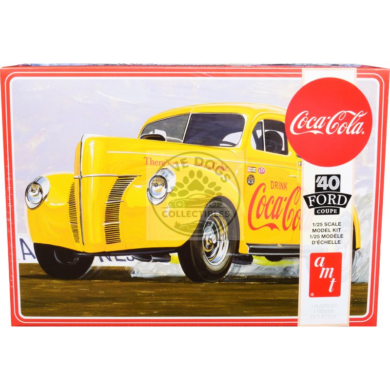 skill 3 model kit 1940 ford coupe "coca cola" 1/25 scale model by amt