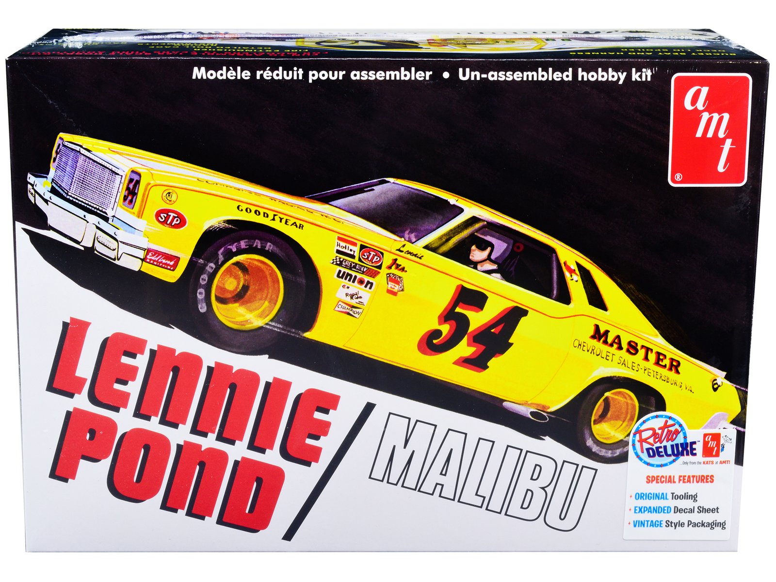 skill 2 model kit 1974 chevrolet malibu stock car #54 lennie pond 1/25 scale model by amt skill 2 model kit 1974 chevrolet malibu stock car #54 lennie pond 1/25 scale model by amt