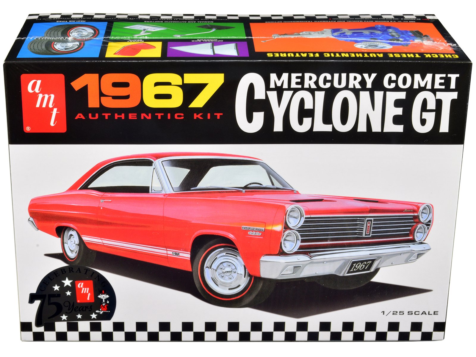 skill 2 model kit 1967 mercury comet cyclone gt 1/25 scale model by amt skill 2 model kit 1967 mercury comet cyclone gt 1/25 scale model by amt