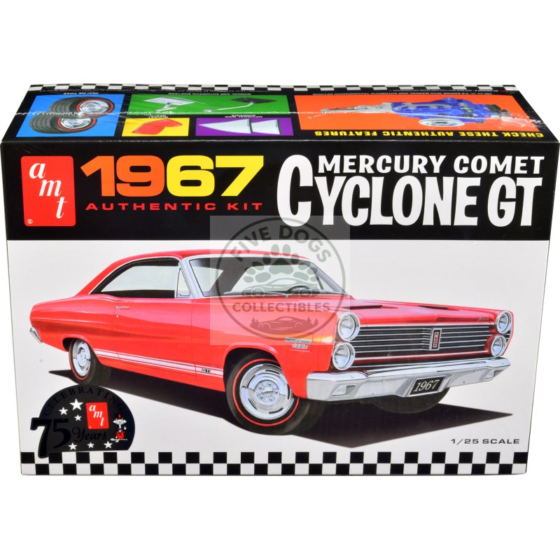 skill 2 model kit 1967 mercury comet cyclone gt 1/25 scale model by amt