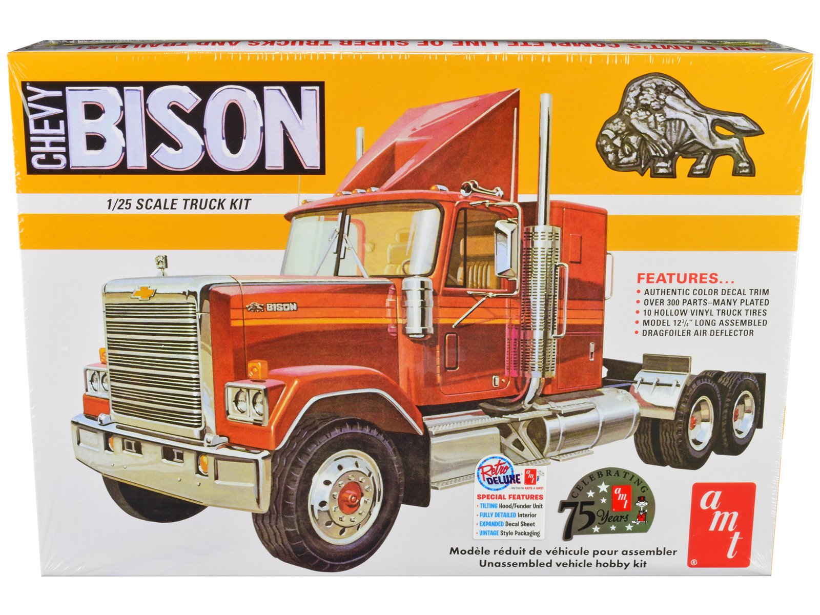 skill 3 model kit chevrolet bison truck tractor 1/25 scale model by amt skill 3 model kit chevrolet bison truck tractor 1/25 scale model by amt