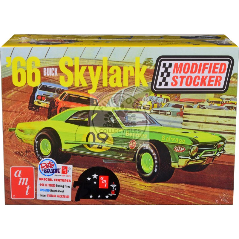 skill 2 model kit 1966 buick skylark "modified stocker" 1/25 scale model by amt