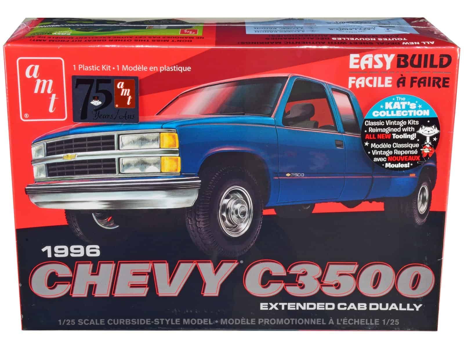 1996 Chevy C3500 Model Kit Detailed 1996 Chevy C3500 diecast model kit for collectors and enthusiasts.