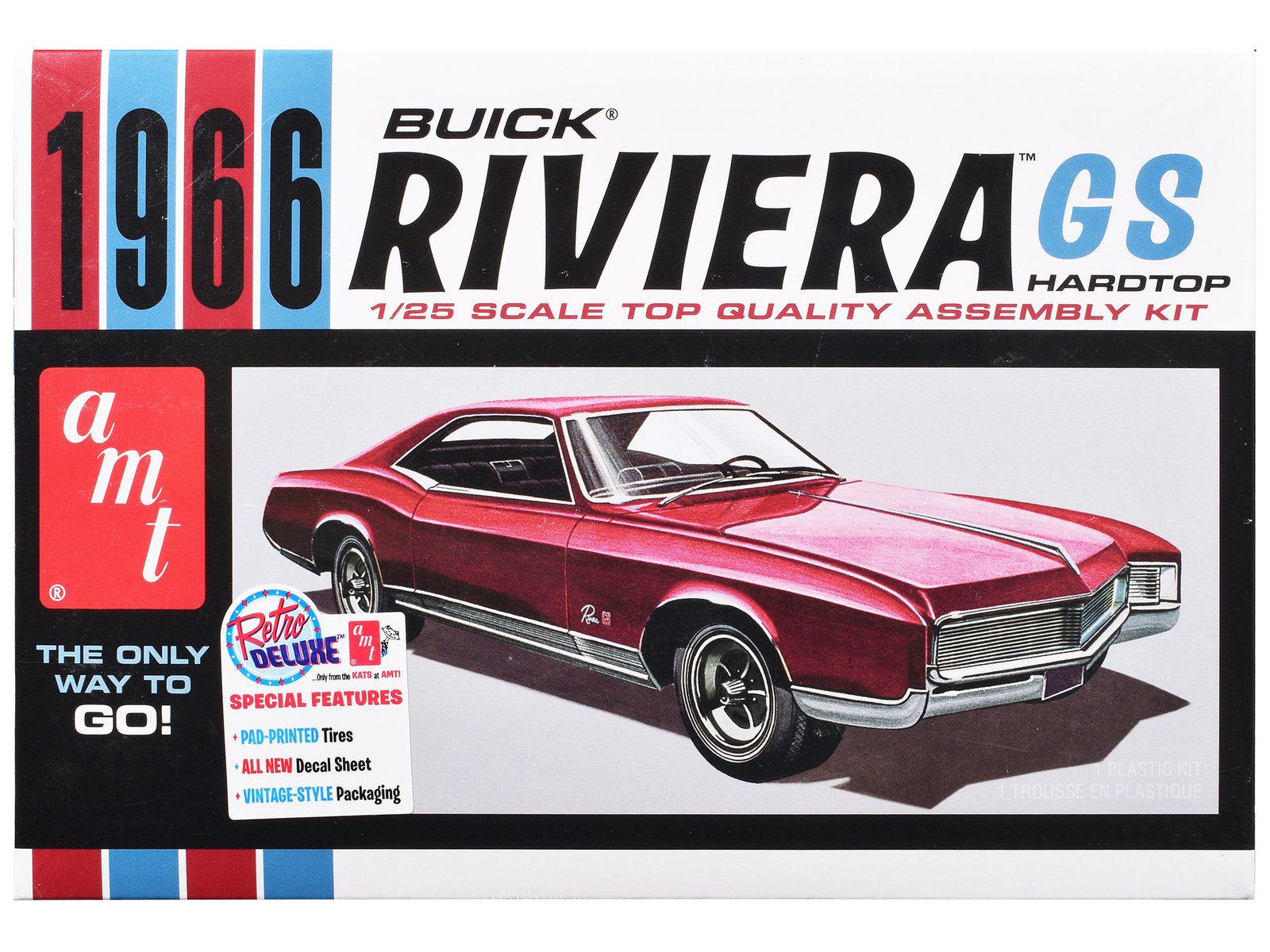 skill 2 model kit 1966 buick riviera gs 1/25 scale model by amt skill 2 model kit 1966 buick riviera gs 1/25 scale model by amt