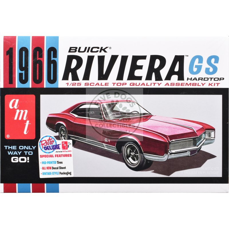 skill 2 model kit 1966 buick riviera gs 1/25 scale model by amt