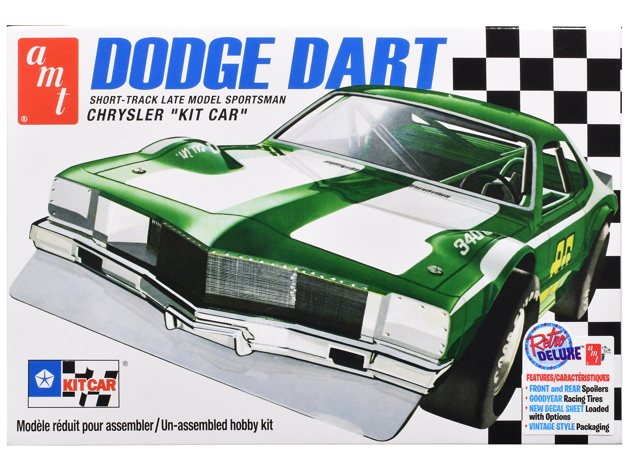 skill 2 model kit dodge dart sportsman short track "kit car" 1/25 scale model by amt skill 2 model kit dodge dart sportsman short track "kit car" 1/25 scale model by amt