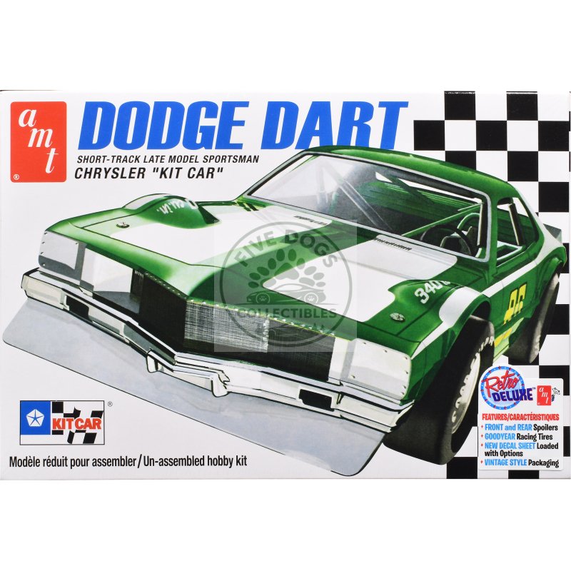 skill 2 model kit dodge dart sportsman short track "kit car" 1/25 scale model by amt