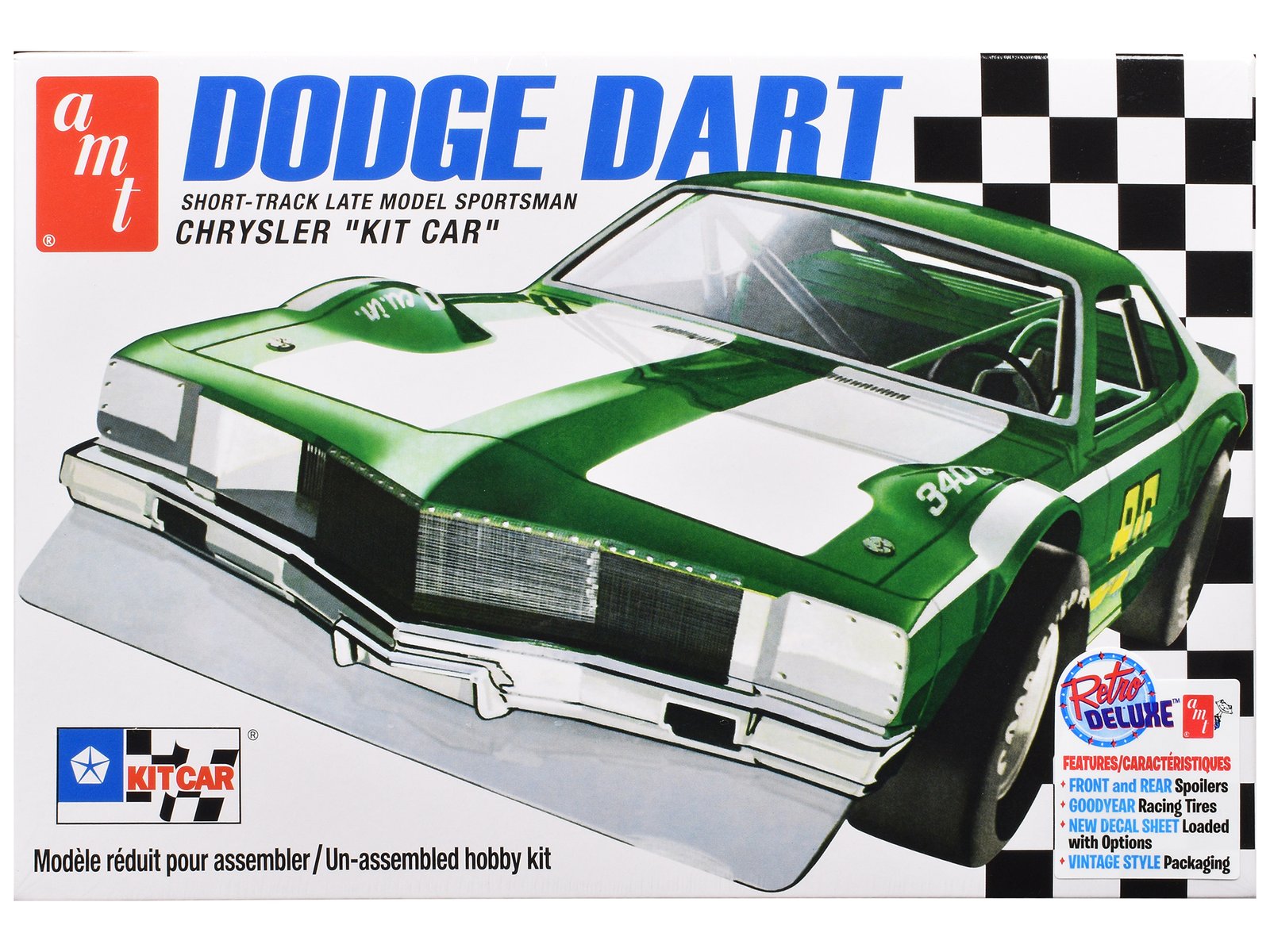 skill 2 model kit dodge dart sportsman short track "kit car" 1/25 scale model by amt skill 2 model kit dodge dart sportsman short track "kit car" 1/25 scale model by amt