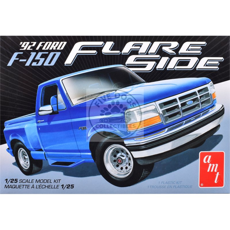 skill 2 model kit 1992 ford f 150 flare side pickup truck 1/25 scale model by amt