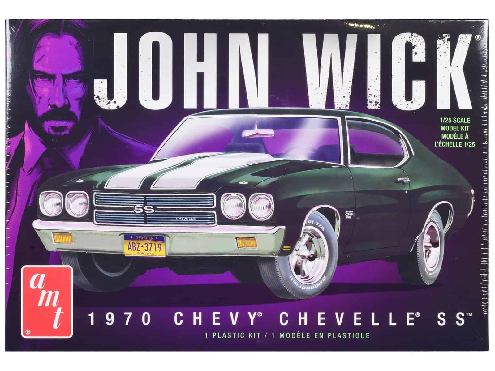 John Wick 1970 Chevy Chevelle SS model kit Detailed 1970 Chevy Chevelle SS model inspired by John Wick film.