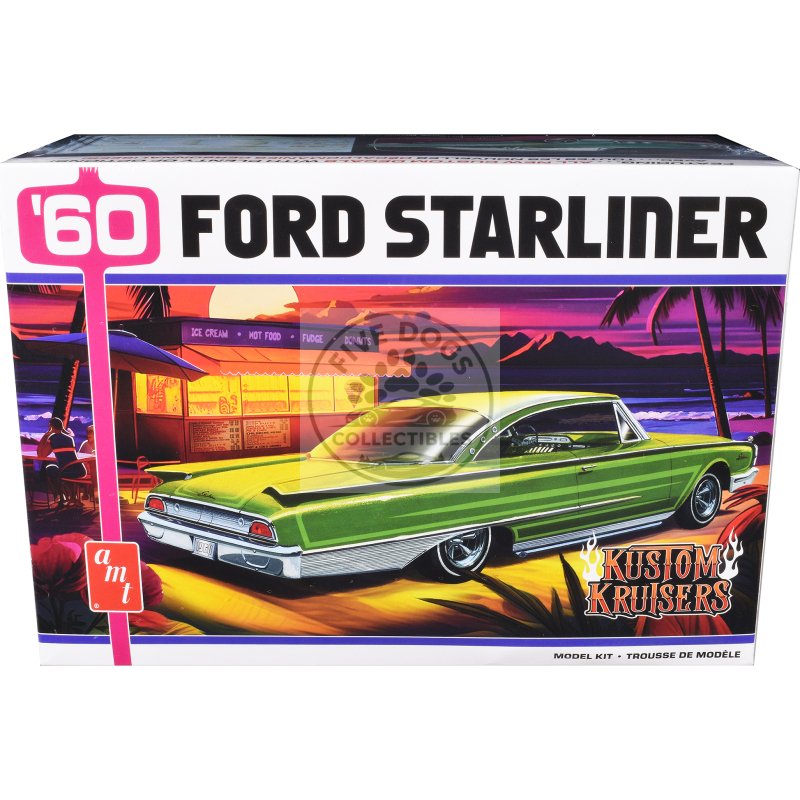 skill 2 model kit 1960 ford starliner "kustom kruisers" 1/25 scale model by amt
