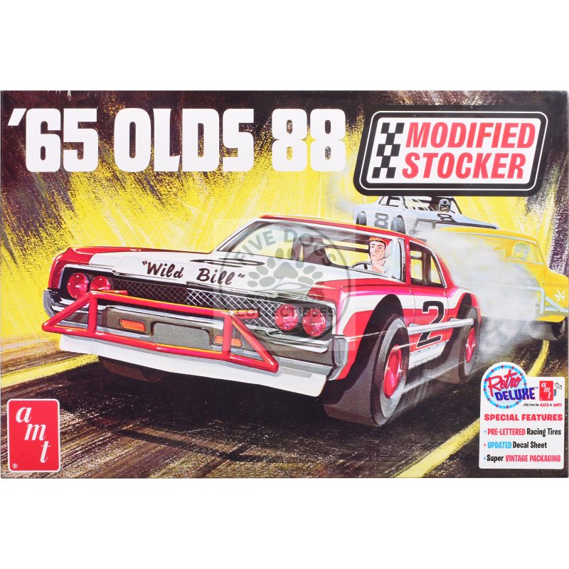 skill 2 model kit 1965 oldsmobile 88 "modified stocker" 1/25 scale model by amt