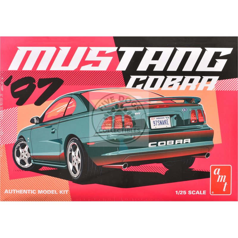 skill 2 model kit 1997 ford mustang cobra 1/25 scale model by amt