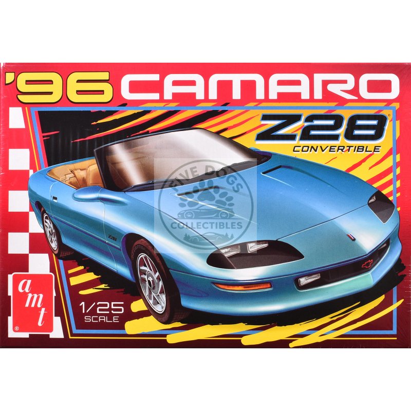 skill 2 model kit 1996 chevrolet camaro z28 convertible 1/25 scale model by amt