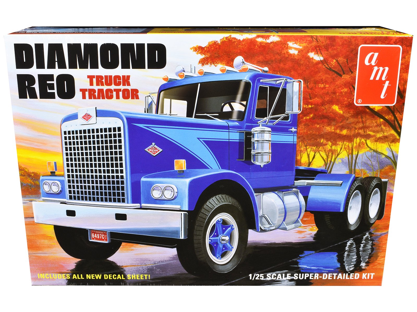 skill 3 model kit diamond reo truck tractor 1/25 scale model by amt skill 3 model kit diamond reo truck tractor 1/25 scale model by amt
