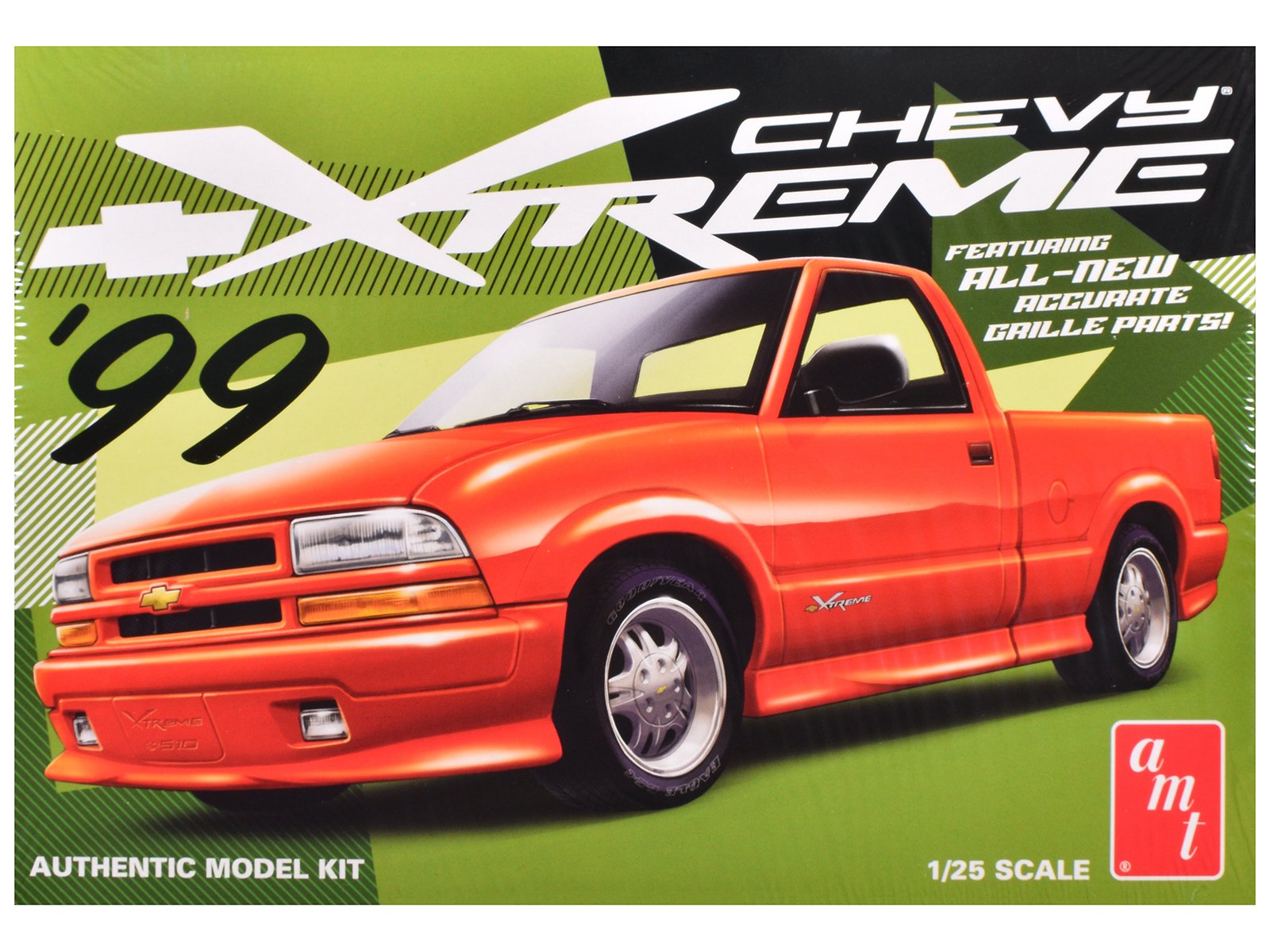 skill 2 model kit 1999 chevrolet s 10 xtreme pickup truck 1/25 scale model by amt skill 2 model kit 1999 chevrolet s 10 xtreme pickup truck 1/25 scale model by amt