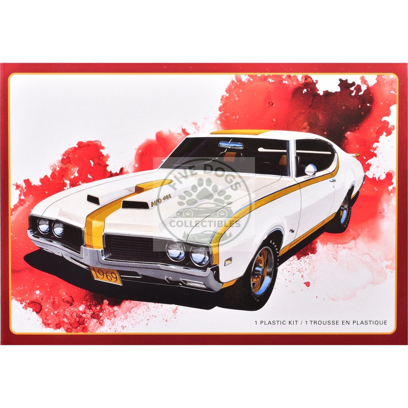 skill 2 model kit 1969 hurst oldsmobile cutlass 1/25 scale model by amt