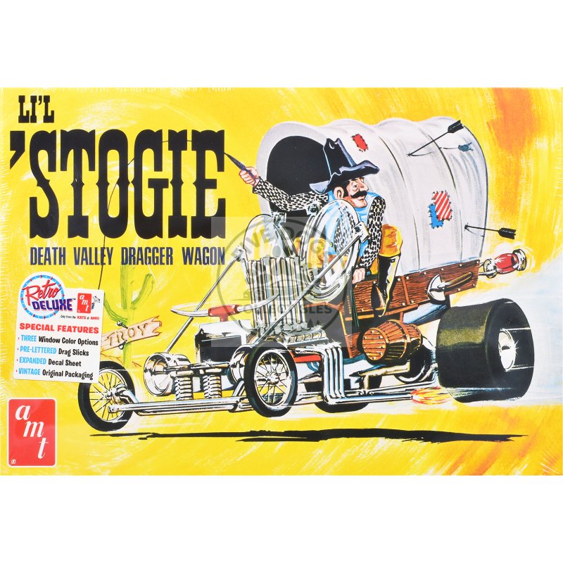 skill 2 model kit li'l stogie show rod death valley dragger wagon 1/25 scale model by amt