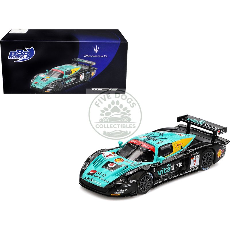 maserati mc12 competizione #1 michael bartels andrea bertolini eric van de poele stephane sarrazin "vitaphone racing team" winner "24 hours of spa" (2008) 1/64 diecast model car by bbr