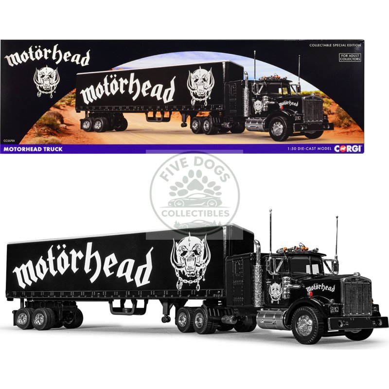 "motorhead" transport truck black 1/50 diecast model by corgi