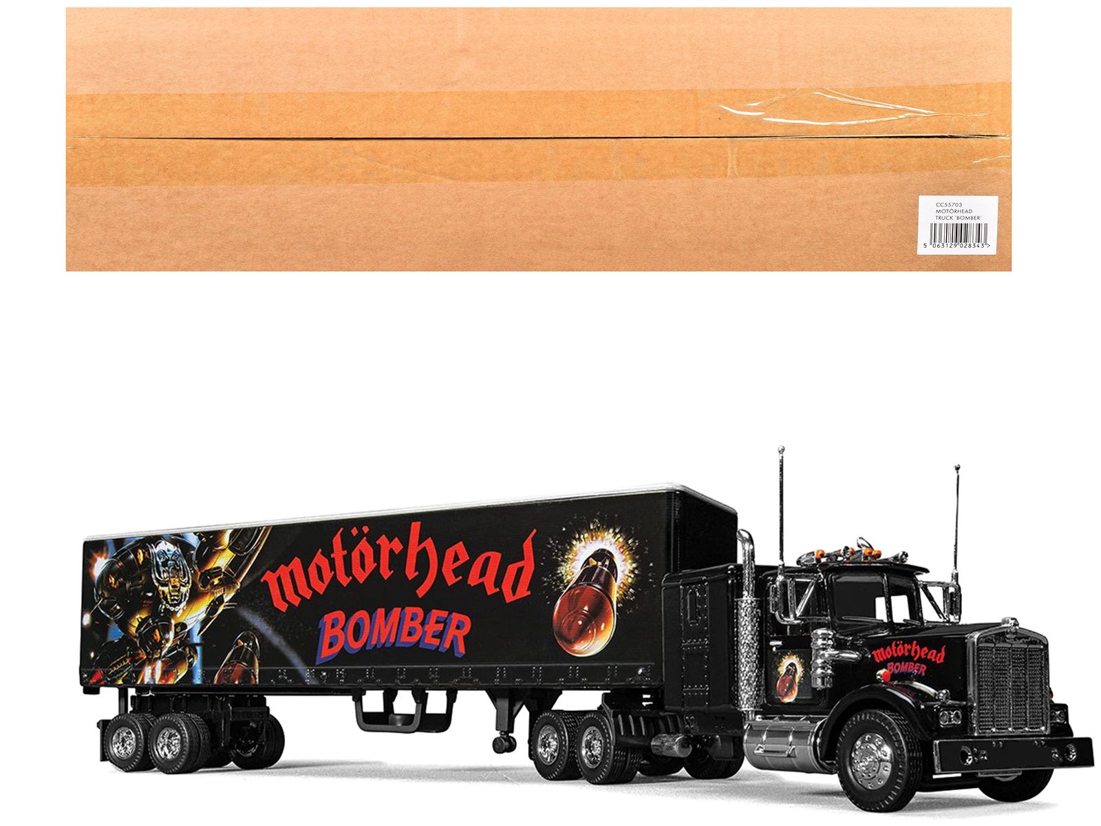"motorhead bomber" transport truck black 1/50 diecast model by corgi "motorhead bomber" transport truck black 1/50 diecast model by corgi