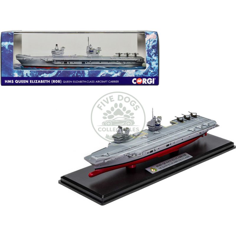 hms queen elizabeth (r08) aircraft carrier "queen elizabeth class" british royal navy "naval power" series 1/1250 diecast model by corgi