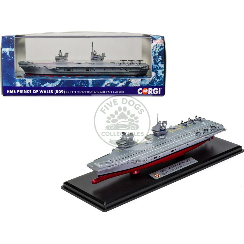 hms prince of wales (r09) aircraft carrier "queen elizabeth class" british royal navy "naval power" series 1/1250 diecast model by corgi