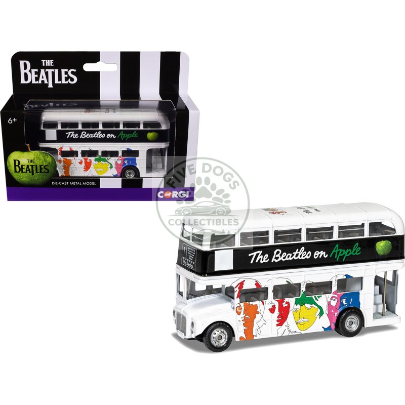 the beatles london double decker bus "the white album" white diecast model car by corgi