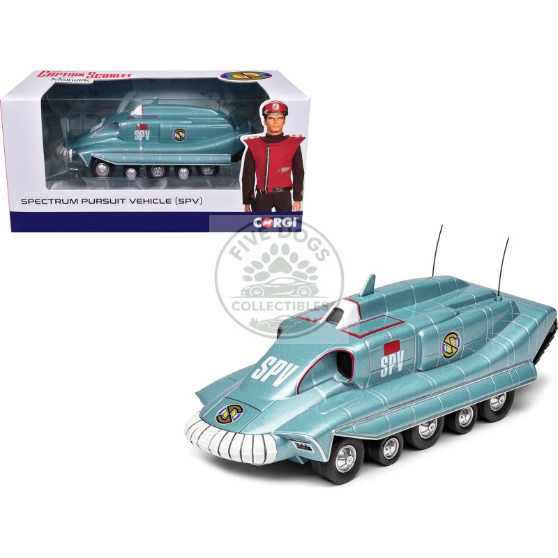 spectrum pursuit vehicle (spv) blue metallic "captain scarlet and the mysterons" (1967 1968) tv series diecast model by corgi