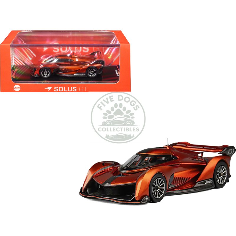 mclaren solus gt orange metallic 1/64 diecast model car by cm model