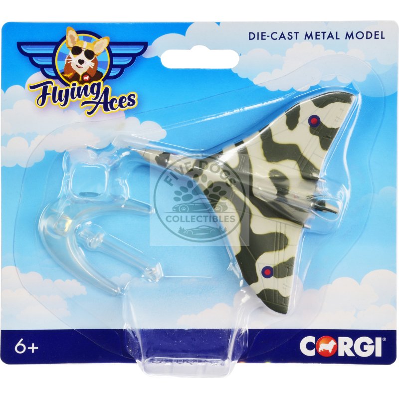 avro vulcan strategic bomber aircraft "raf" "flying aces" series diecast model by corgi