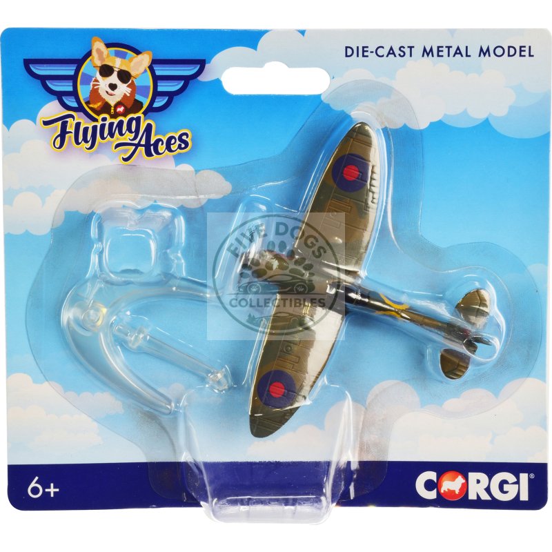 supermarine spitfire fighter aircraft "raf" "flying aces" series diecast model by corgi