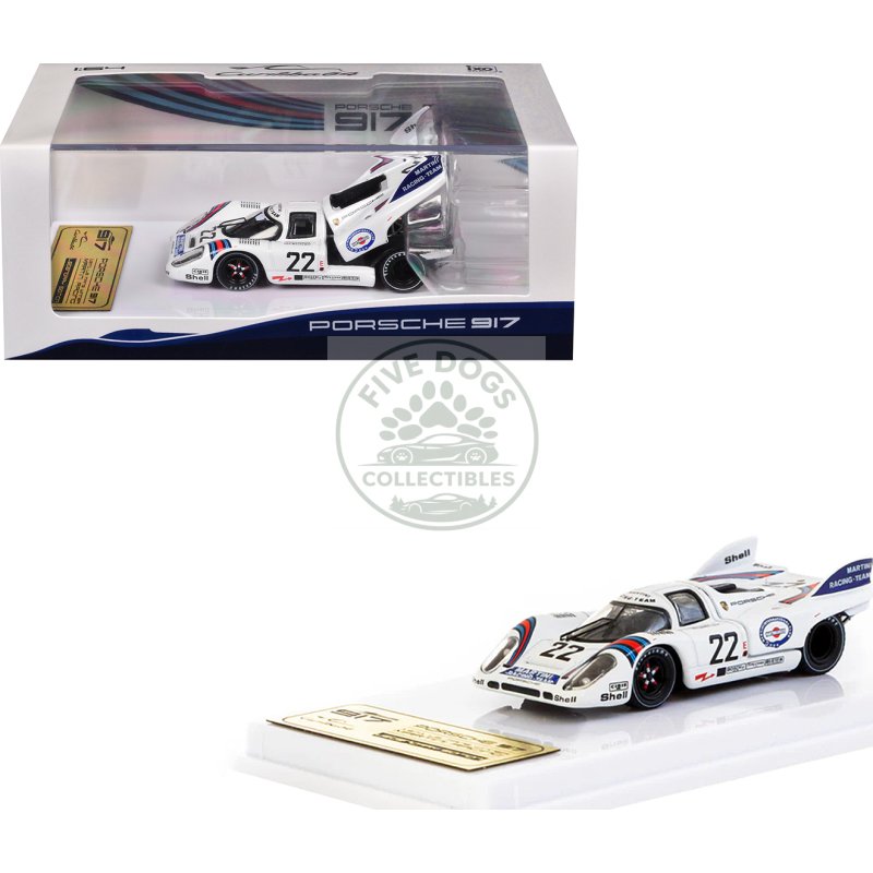 porsche 917k #22 gijs van lennep helmut marko "martini racing" winner "24 hours of le mans" (1971) "curitiba64" series 1/64 diecast model car by tarmac works
