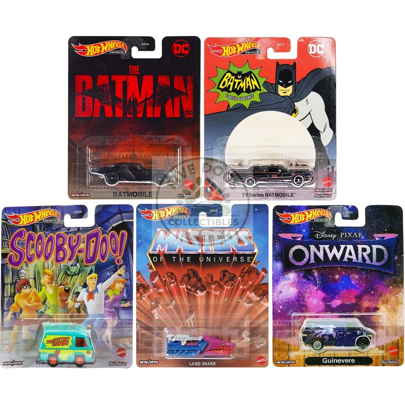 "retro entertainment 2022" g case 5 piece set diecast model cars by hot wheels