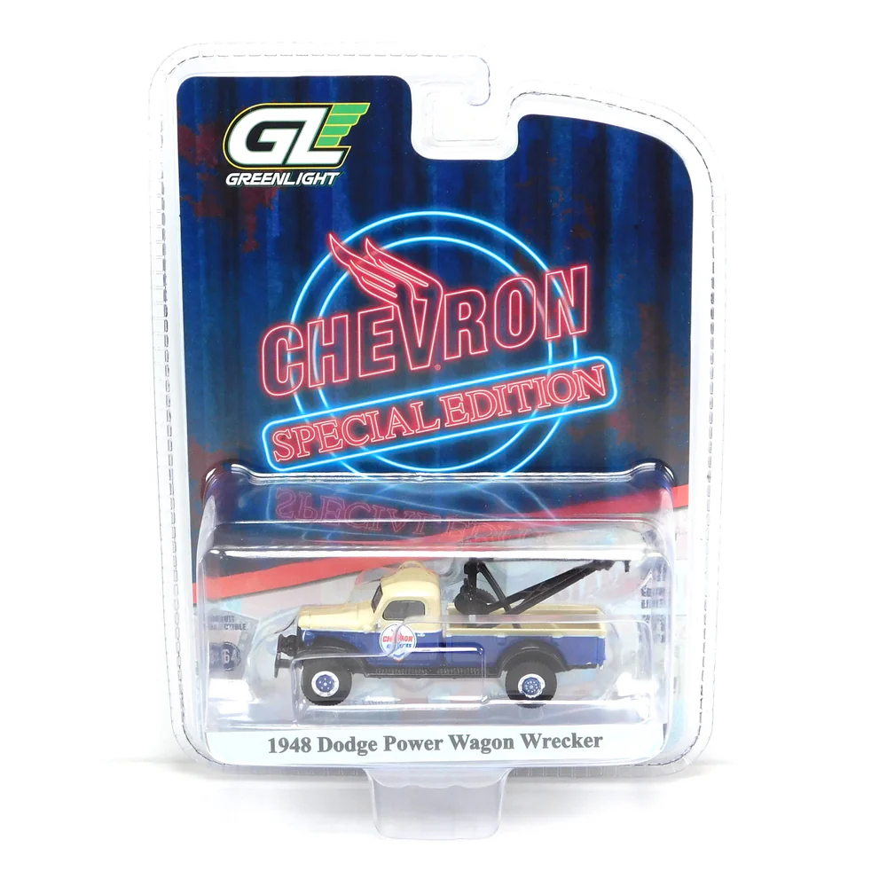 41175 a greenlight 1948 dodge power wagon wrecker chevron special edition 41175 a greenlight 1948 dodge power wagon wrecker chevron special edition