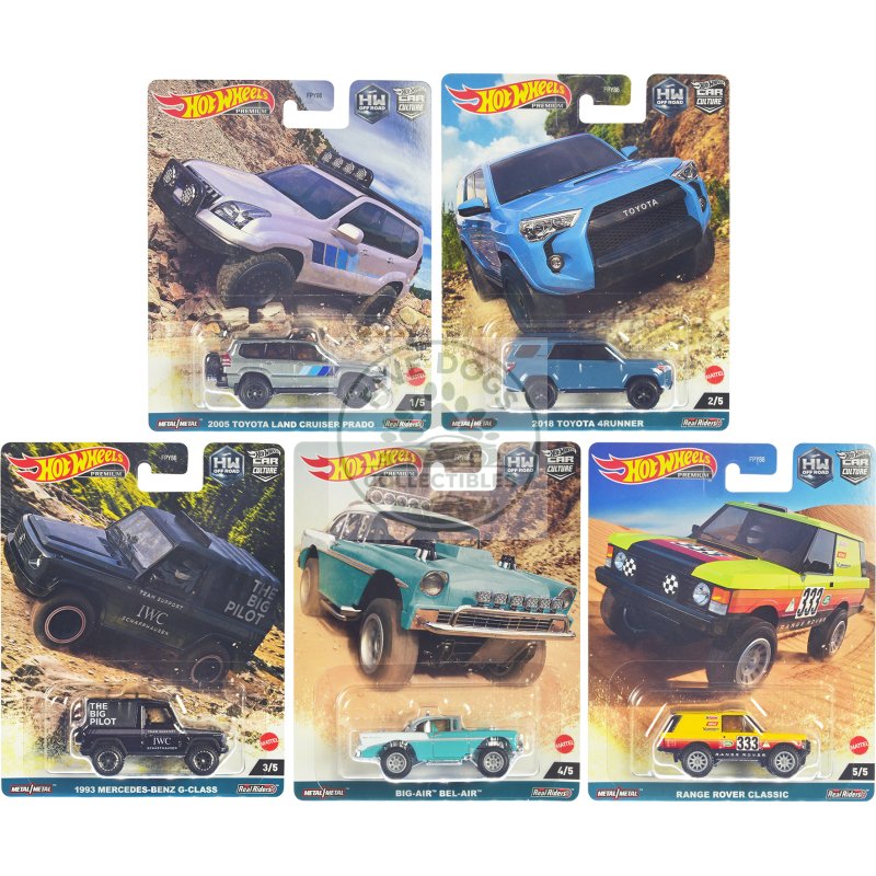 "hw off road" 5 piece set "car culture" series diecast model cars by hot wheels